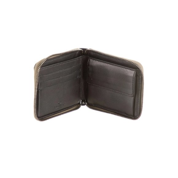 Valentino Leather Stars Embossed Camo Zip Wallet w/ coin pouch - Picture 2 of 4